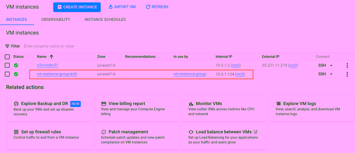 Google Cloud VM Instance