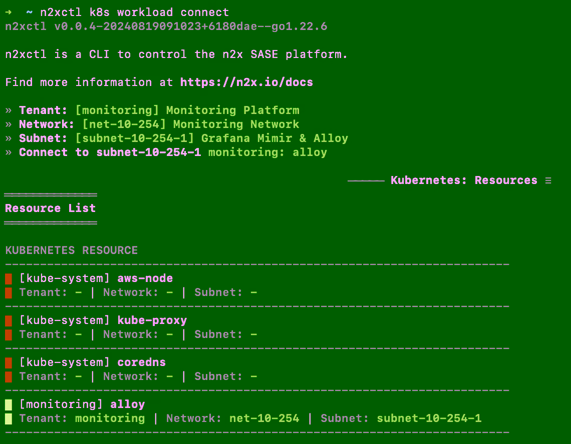 Node-Exporter Workload Connected